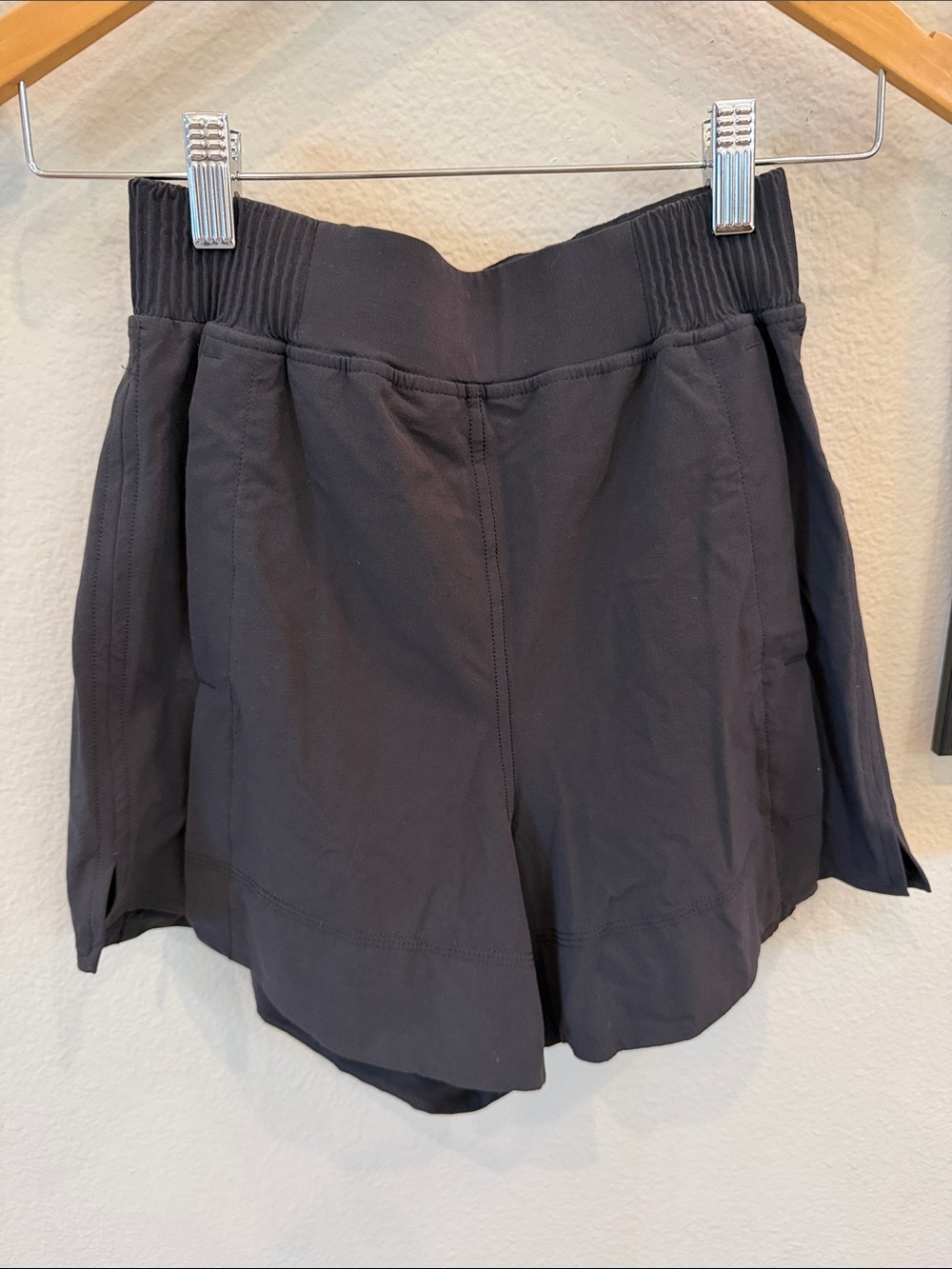 lululemon athletica Black High-Rise Athletic Shorts with Side Panels